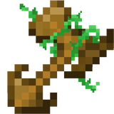 wooden axe with vines