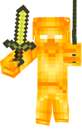 Beardless golden Herobrine Skin