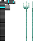netherite trident (diamond accent)