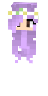 pastel purple hair w/ flower crown