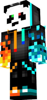 Panda with fire