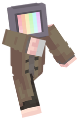 tv head with mono clothes
