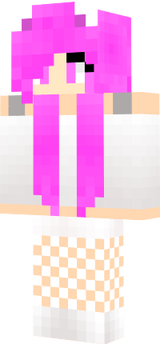 pink fox girl in white dress