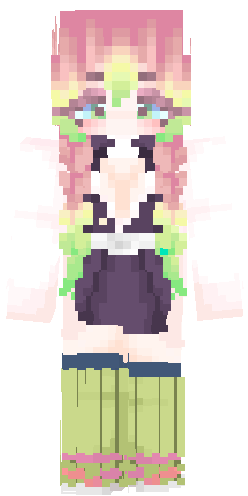 Preview of texture: Mitsuri Kanroji (Demon Slayer: Kimetsu no Yaiba) Heroine, Love Pillar, Girl, Cute, Sweet, Pretty, Anime