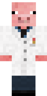 Pig in lab coat