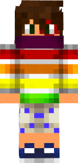 Rainbow shirt shorts pvp man with blood at the eye
