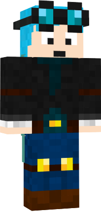 Preview of texture: DanTDM with Cape and blue hair
