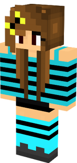 Cute Girly W/ Blue Stipes and Yellow bow