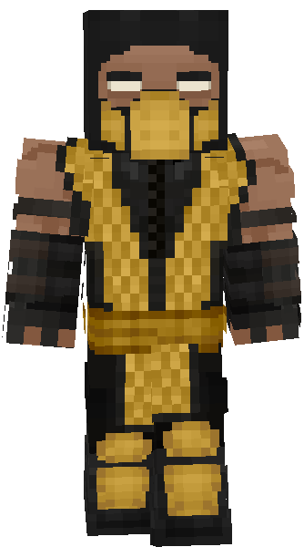 Preview of texture: Klassic Scorpion/Hanzo Hasashi (Mortal Kombat Xl) yellow ninja, fire, fighter, mask, MK11
