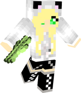 blonde panda girl