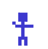 A Blue Stickman Iron Ingot