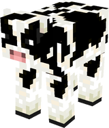 Vaca blanca con manchas negras o al revez