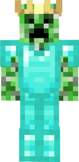 Creeper With diamond armor and crown