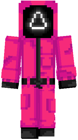 Preview of texture: Triangle Masked Man (Squid Game) pink guard soldier, worker, supervior, mask, boy, Netflix