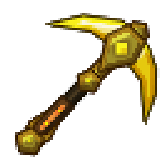 Gold pickaxe