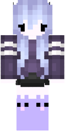 Preview of texture: Adorable Kawaii Purple Haired Cat Girl Chibi <3