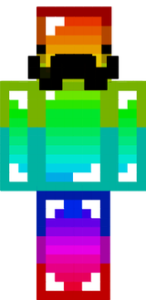 Rainbow Mustache Skin