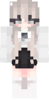 girl in black-white dress