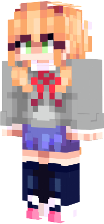 Monika DDLC Doki Doki Literature Club FNF - player Skin - NovaSkin