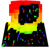 glitched twisted rainbow steve