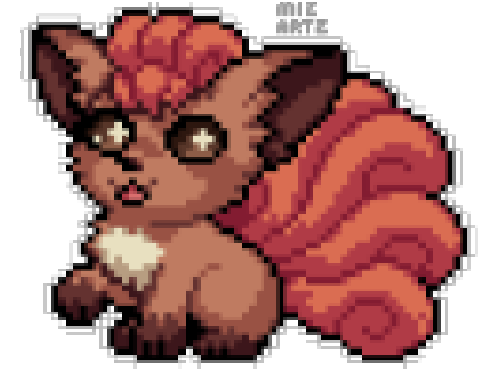 Preview of texture: Vulpix Pokemon Pixel Art