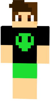 green & black skin