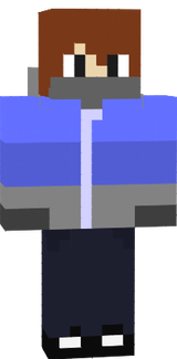 zipped blue and grey hood cloud