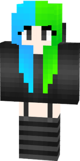 Blue and Green unholy girl 