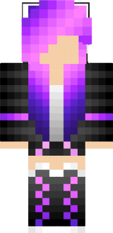 Girl Ender Dragon with no eyes 