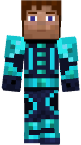 Steve wearing Diamond Apple (Story Mode)