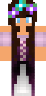 purple dress blue purple flower crown