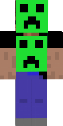 Preview of texture: STEVE BUT CREEPERS ARE COOL