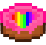 strawberry cake with the rainbow heart