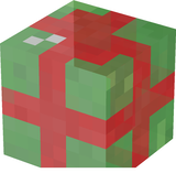 Holiday/Christmas Red and Green Wrapped Present With Bow