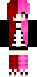 Red and Pink Pastel Goth Girl By HeartMeMeow