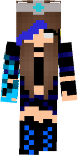 Blue herobrine girl ever i made
