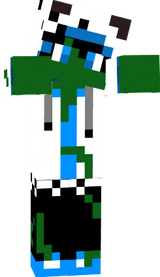 menino panda fantasiado de zumbi :D