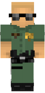 Bald Sheriff with glasses