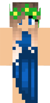 olivia in blue dress