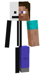 Halve stick man halve steve
