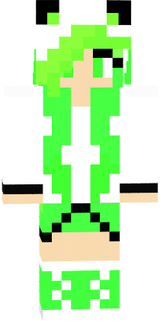 Green cat girl