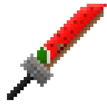 Preview of texture: Touhou Cirno Watermelon Sword Touhoucraft Texture Pack