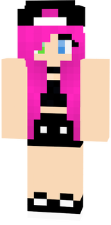Pink haired teenage girl