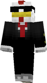 Chicken in a suit