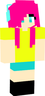 cute pink haired girl