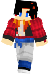 gogeta ss4 con pelo rojo