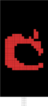 Minecraft Cape noire avec un logo rouge