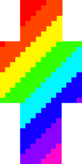 Rainbow-striped skin