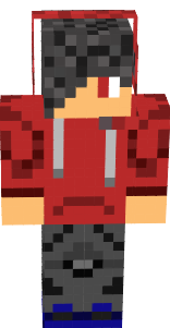 Grey Haired Red Hoodie me