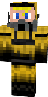 blonde guy in hazmat suit